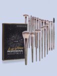 SheIn Mang Professional Makeup Brush Set 20 Pieces - Champagne