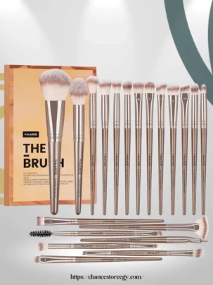 Professional Makeup Brush Set 20 Pieces Champagne