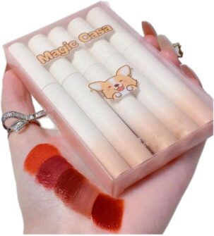 SHEIN MAGIC CASA Matte Lip Gloss Set 5pcs Waterproof Liquid