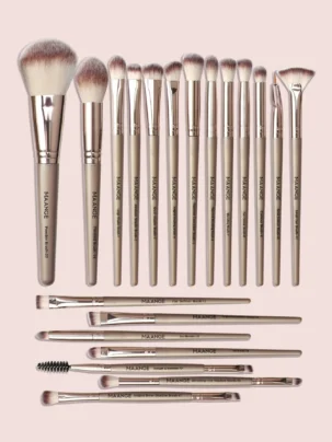 SheIn Maange Professional Makeup Brush Set 20 Pieces - Beige