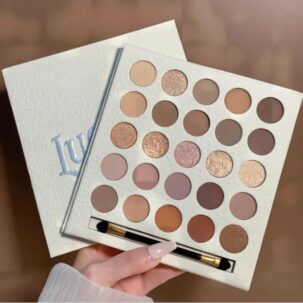 shein lucky me 25-Color Eyeshadow Palette With Cosmetic Brush