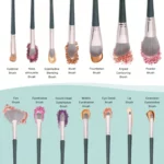 Shein 14pcs mulynsie Makeup Brush Set dark green