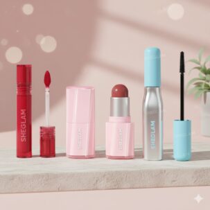 Sheglam Peel Talk Lip Tint +SHEGLAM Buttery Bliss Blush Stick +SHEGLAM Lashlighter Infinite Tubing Mascara